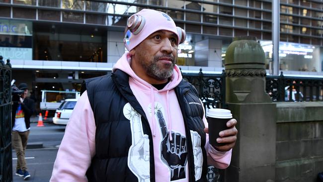 The court heard his father, John Hopoate, pictured, is helping keep him check. Picture: NCA NewsWire/Joel Carrett