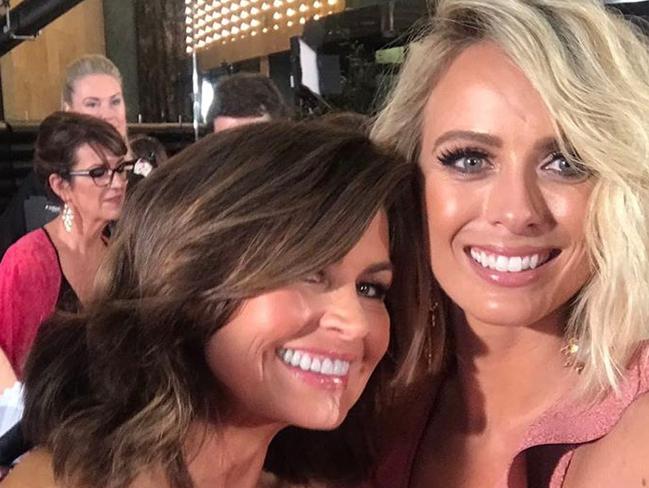 Sylvia Jeffreys fangirls with Lisa Wilkinson on the Logies red carpet. Picture: Instagram