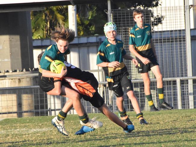 Rockhampton District Secondary Schools Rugby League grand finals, Year 8C, Chanel College, Gladstone, versus Glenmore State High, Browne Park, September 7, 2022.