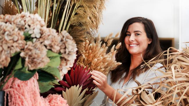 Palm Beach Florist Sarah Amey the stock on offer. Photo Scott Powick Newscorp