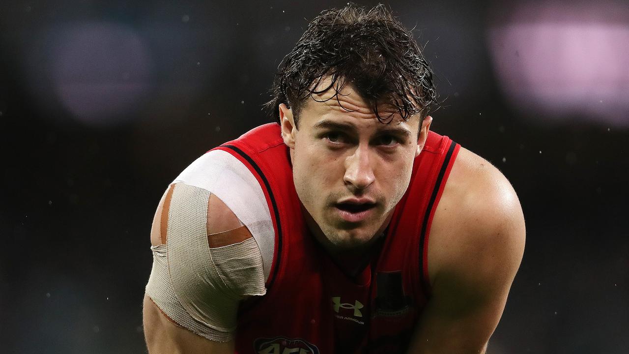 Andrew McGrath during Essendon’s ninth loss of the season. Picture: Sarah Reed/AFL Photos via Getty Images