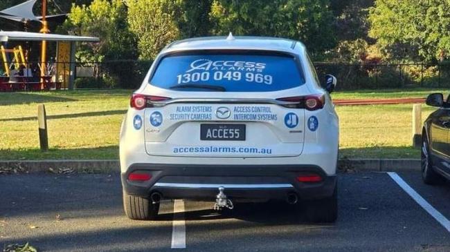 A Brisbane-based security company has provided a hilarious response after a Facebook page outed the haphazard parking from one of its employees. Picture: Facebook