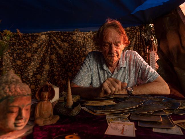 Fortune teller Manfred Zander talks us through the predictions for 2021 with a tarot reading. Picture: Che Chorley