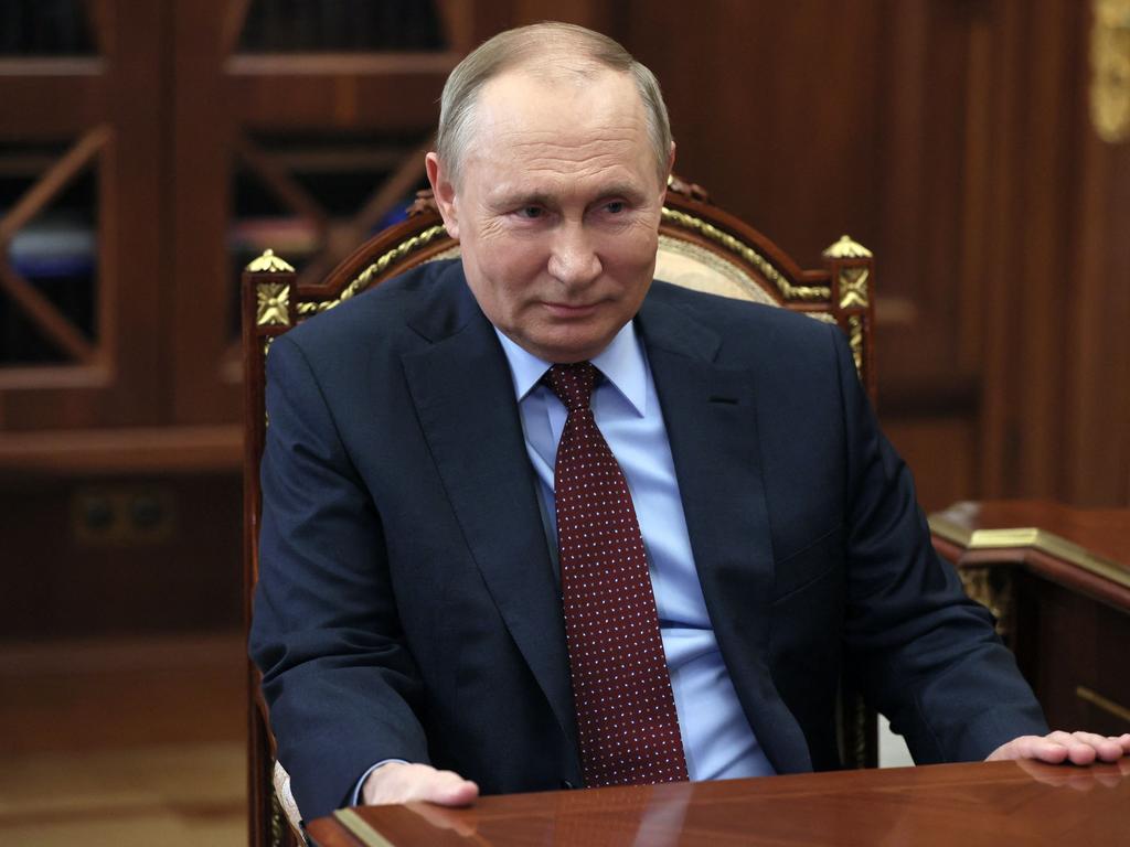 Russian President Vladimir Putin at the Kremlin in Moscow on March 2, 2022. Picture: Mikhail Klimentyev / AFP.