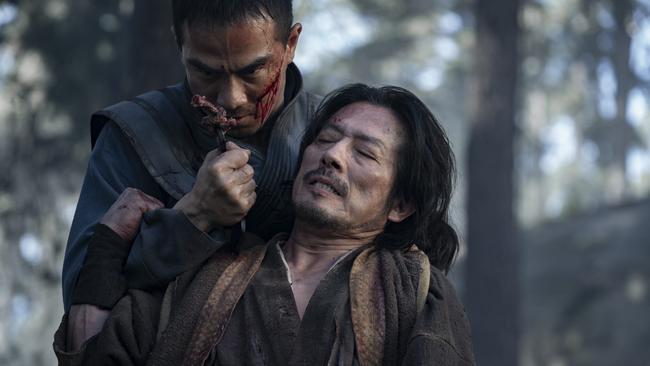 Joe Taslim and Hiroyuki Sanada as Bi-Han and Hanzo Hasashi in Mortal Kombat. Picture: Warner Bros