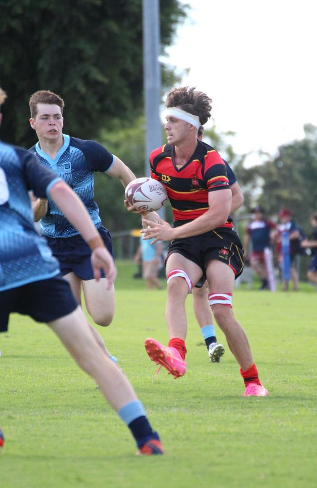 Ballymore Cup rugby action at the Albany Creek Brumbies Junior Rugby Union Club on Friday, April 12, 2024.