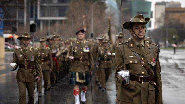 Personnel from 10th / 27th Battalion of the Royal South Australian Regiment. Picture: News Corp