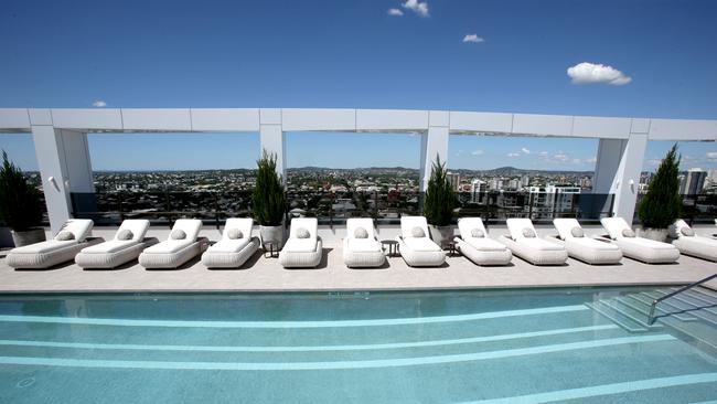 The rooftop pool at Hotel.