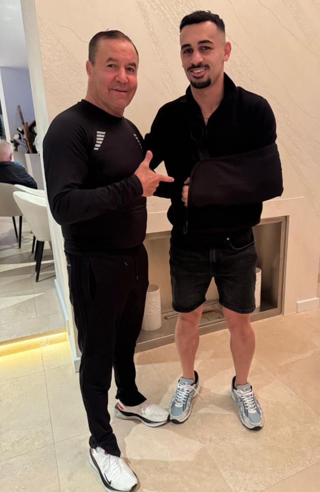 Jeff Fenech and Hass Hamdan pose together. Credit: Supplied