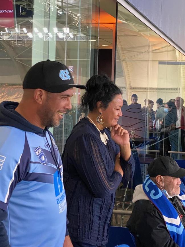 Payne's parents Gregor and Joan watch their son play for NSW.