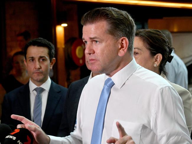 Queensland Premier David Crisafulli and Deputy Premier Jarrod Bleijie. Picture: Evan Morgan