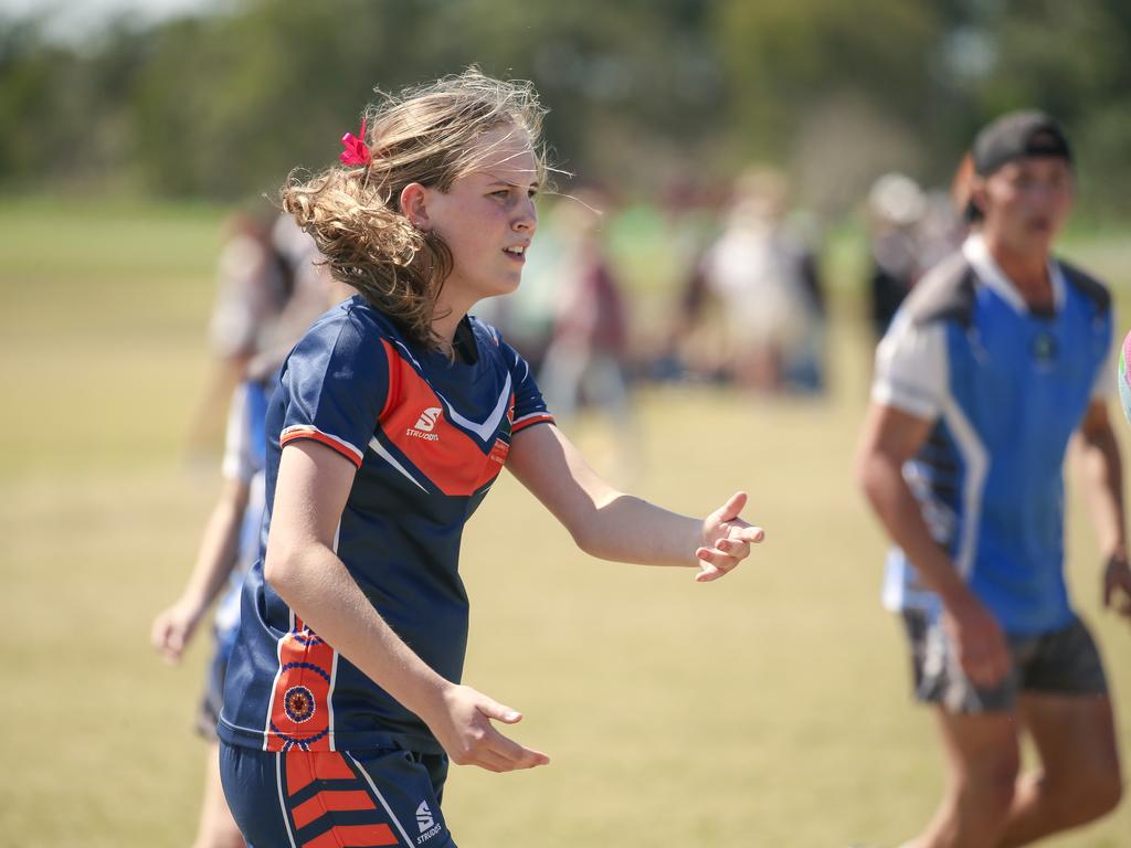 McCauley College V Laidley State High at the 2024 Gold Coast Titans All Schools Touch Football Picture: Glenn Campbell