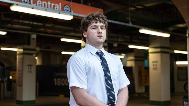 SYDNEY, AUSTRALIA - NewsWire Photos , August 24, Adison Summers, 18 stand for portrait ast central station in Sydney.: xxx Picture: NCA NewsWire / Flavio Brancaleone