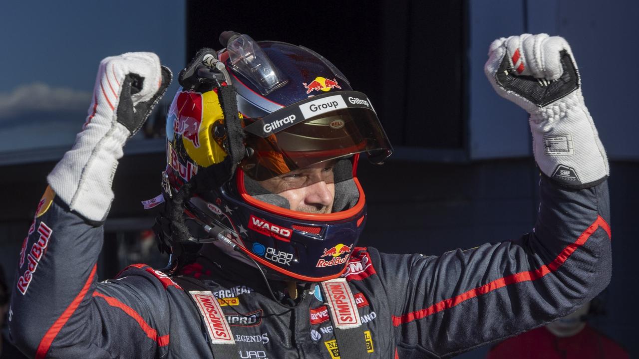 Can Shane van Gisbergen stage a late rally and upstage Brodie Kostecki? Picture: Mark Horsburgh