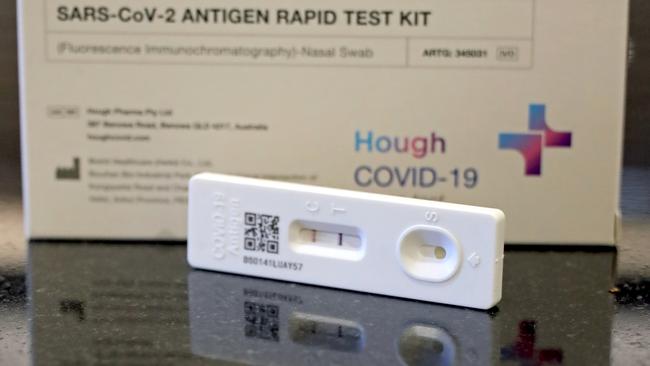 Victorians who return a positive result on a rapid antigen test will be considered ‘probable’ Covid cases. Picture: Nicholas Eagar