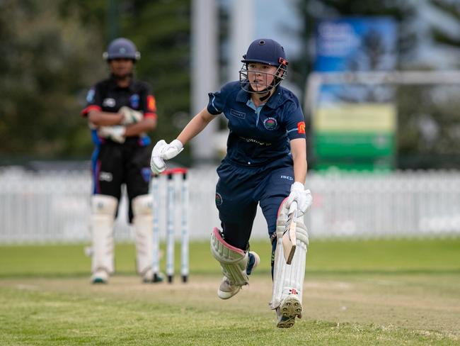 Annabel Kyme makes her ground. Picture: Julian Andrews