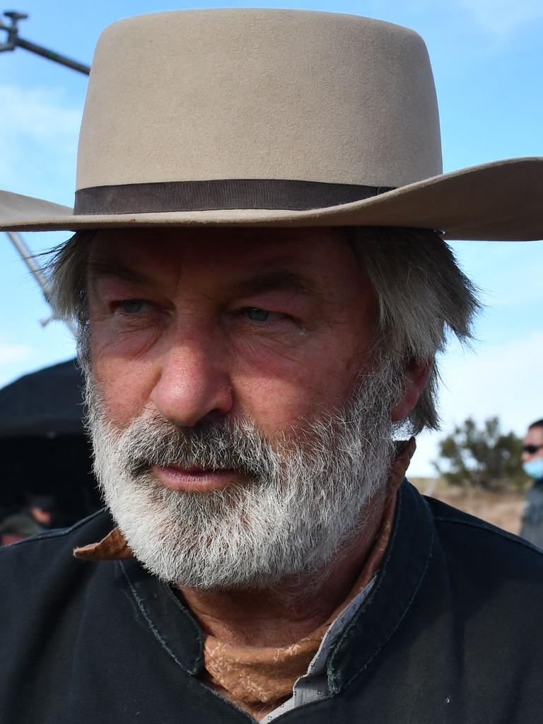 In character on the set of <i>Rust</i>. Picture: Santa Fe County Sheriff's Office / AFP