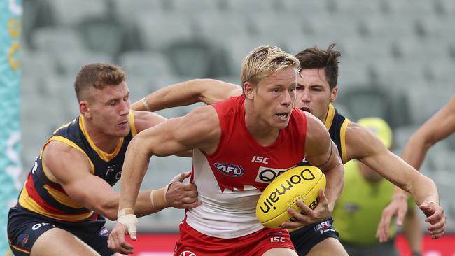 Former Melbourne captain Garry Lyon believes Sydney’s Isaac Heeney could be the Dustin Martin of 2025. Picture: Sarah Reed