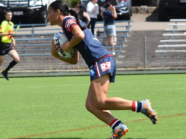 Winger Mele Ketuu dominated for the Roosters. Picture: Sean Teuma