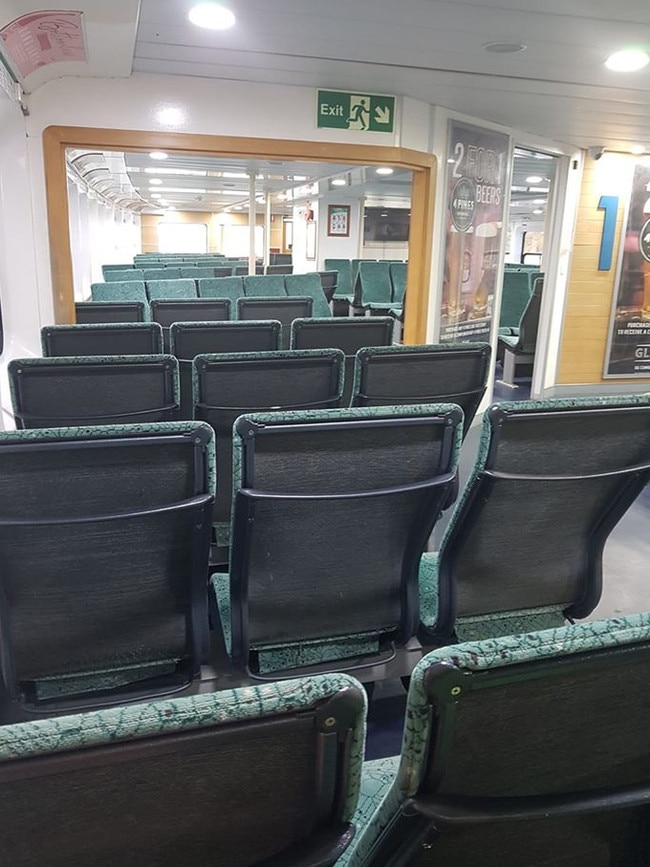 While the Manly Ferries often carry as few as 30 passengers during the week, during summer weekends, they can be crowded with demand exceeding the number oi available seats. Picture: Facebook