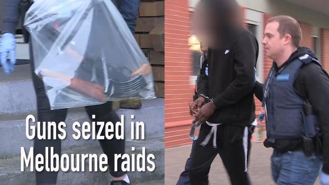 Guns seized in Melbourne raids