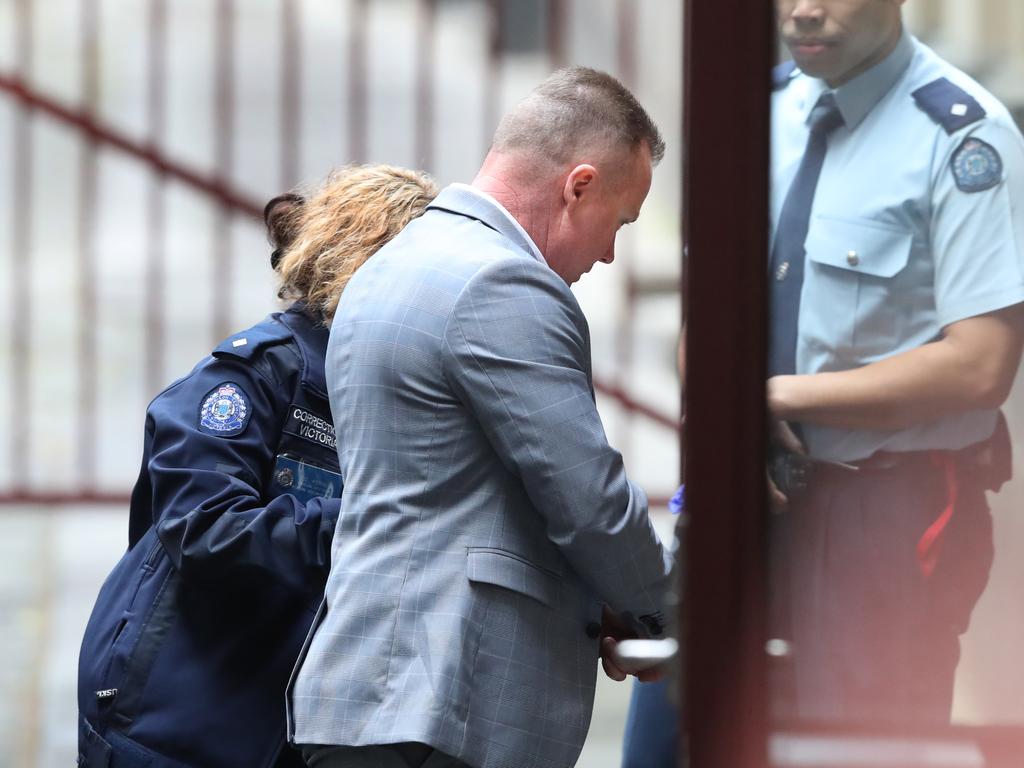 Charles Evans arrives at Melbourne’s Supreme Court for sentencing last September. Picture: David Crosling