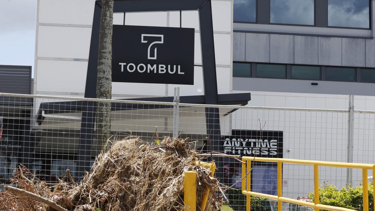 The clean-up continues at Toombul Shopping Centre which has been closed due to major flood damage and likely to remain closed for six months. Picture Lachie Millard