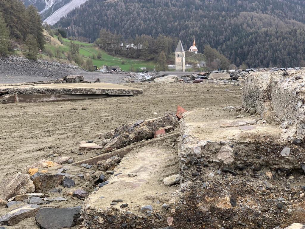 The submerged village was purposefully drowned in 1950. Picture EPA/G.News/AAP