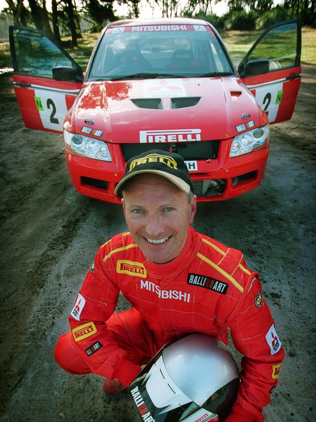 Racing driver Ed Ordynski at Australian Rally Championship 10 Jul 2002.