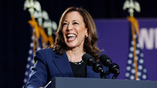 US Vice-President Kamala Harris speaks in Milwaukee, Wisconsin, on Wednesday (AEST). Picture: AFP