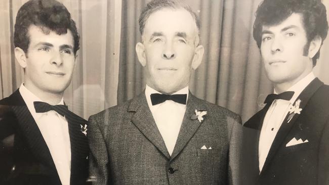 Alec Mastrangelo with father Nicola and brother Michele in 1970