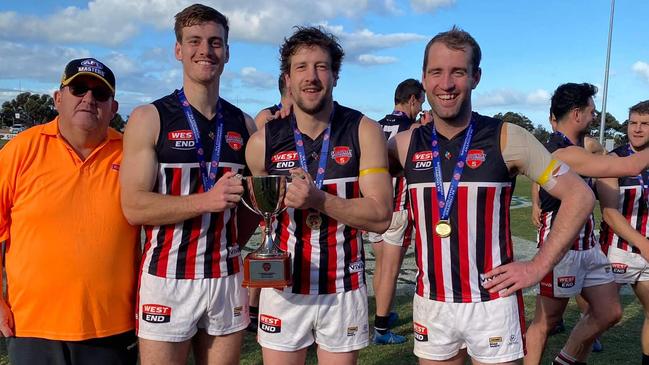 Brayden Kain (middle) at the recent SA Country Championships. Picture: South Gambier Football Club