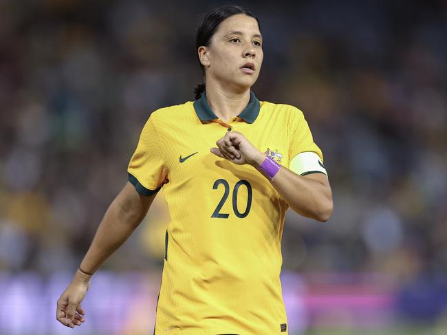 Sam Kerr and the Matildas made a statement during their Cup of Nations clean sweep. Picture: Cameron Spencer/Getty Images