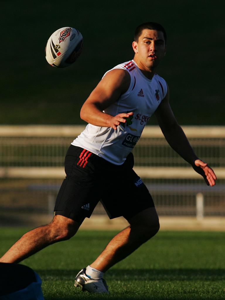 Soward at Dragons training during his first season in 2007.