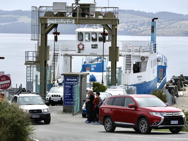 Residents say the Bruny Island Ferry’s winter timetable is unsuitable for the volume of traffic needing to use the service. Picture: EDDIE SAFARIK