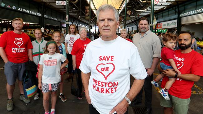 Save Our Preston Market spokesman Chris Erlandson and other members. Picture: David Geraghty