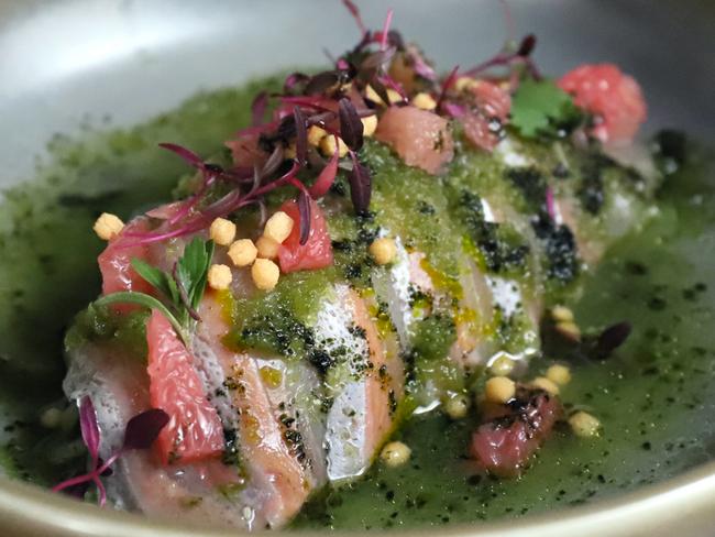 Kid Kyoto’s kingfish sashimi. Picture: Jenifer Jagielski