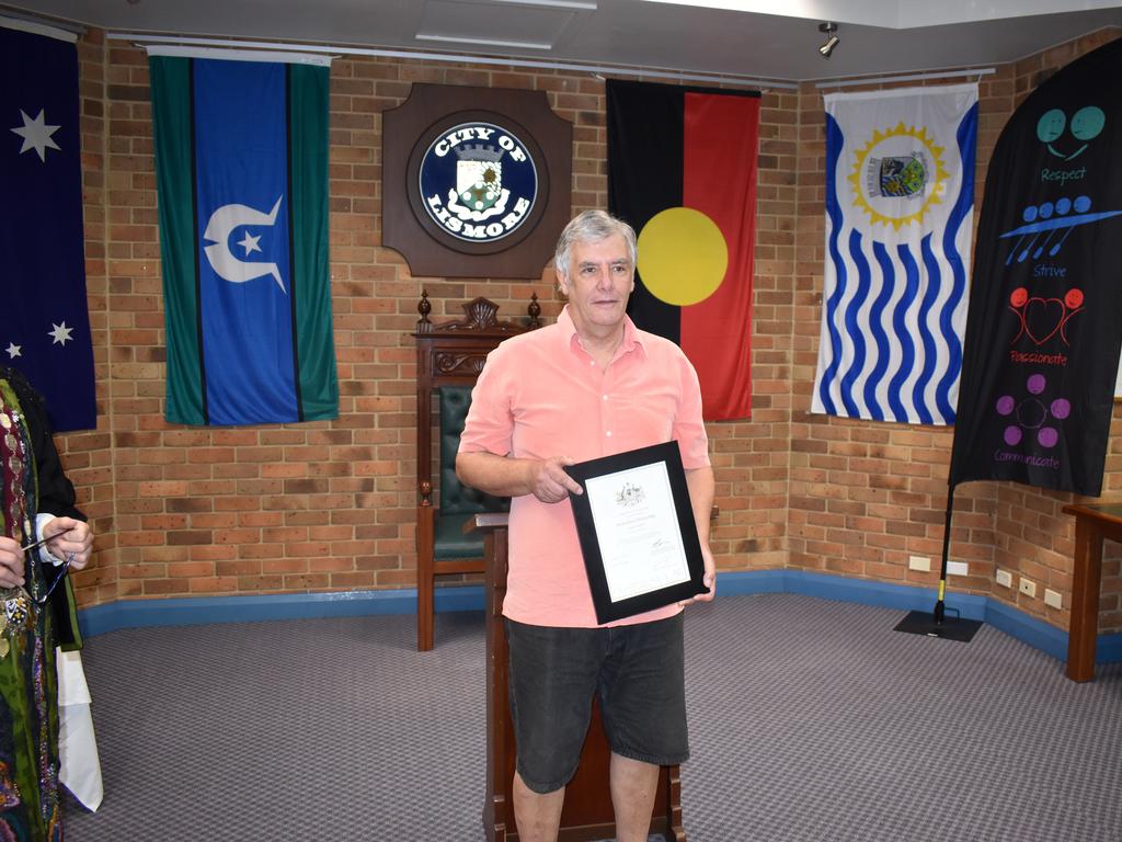 Niall Stanton with his citizenship