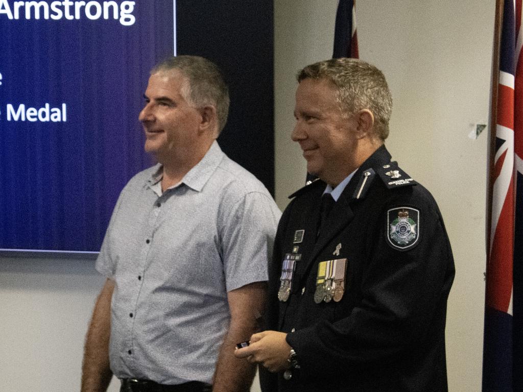 Technical Officer Peter Armstrong at the 2024 Bundaberg Police medal ceremony.