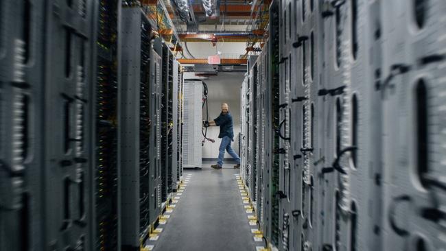 Inside one of Amazon's data centres.