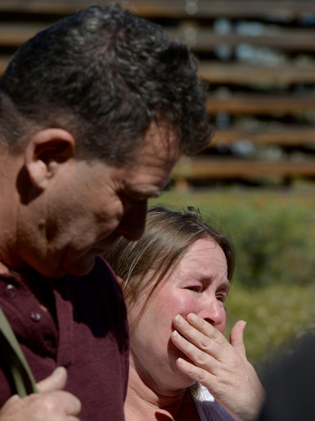 Kieran Turnbull and Michelle Cholodniuk, Parents of Natasha Turnbull, at Port Augusta Courthouse after sentencing submissions for Michael Frank Knowles. Picture: Naomi Jellicoe