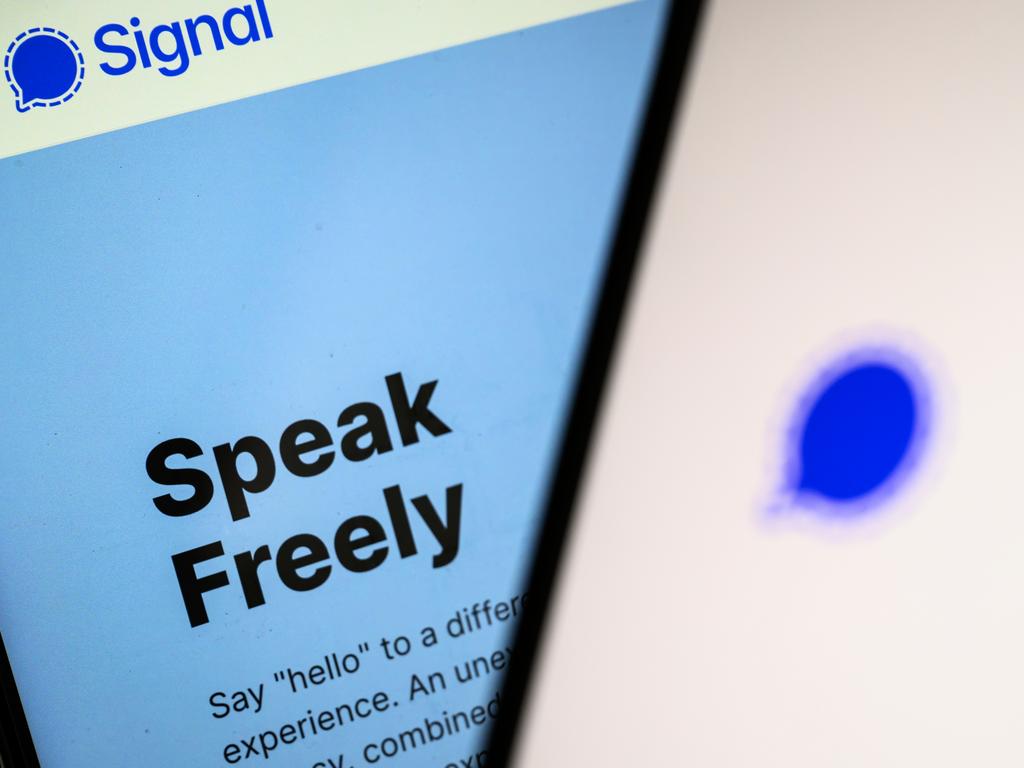 The encrypted messaging app was used by top officials in the Trump administration. Picture: Leon Neal/Getty Images