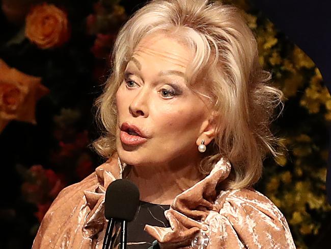 SYDNEY, AUSTRALIA - JUNE 14: Ms Blanche d'Alpuger speaks during a state memorial service for the late former Australian prime minister Bob Hawke at Sydney Opera House on June 14, 2019 in Sydney, Australia.  Robert James Lee Hawke AC, also known as Bob Hawke, was Prime Minister of Australia and Leader of the Labor Party from 1983 to 1991. He died on 16 May, 2019. (Photo by Mark Metcalfe/Getty Images)