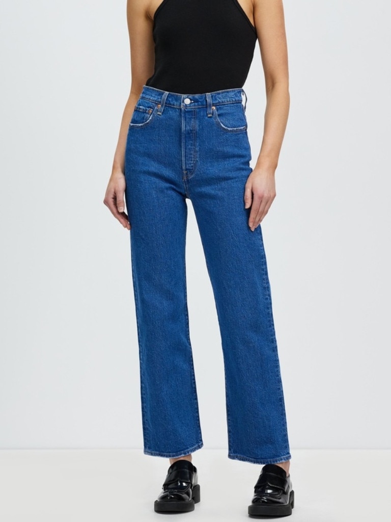 Levi's Ribcage Straight Ankle Jeans in Jazz Pop. Picture: Myer.