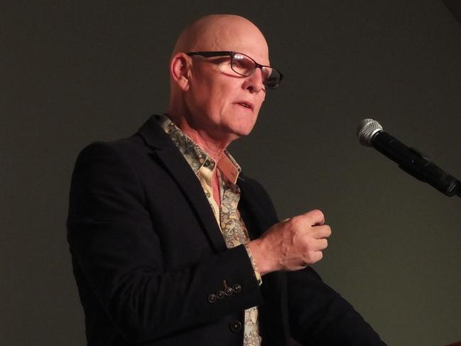 Dr John Boffa at the PAAC forum in Alice Springs on Wednesday. Picture: ANDREA JOHNSTON