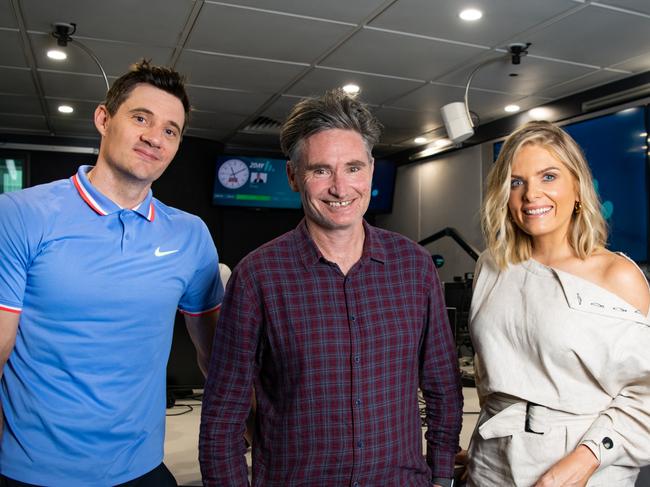 Ed Kavalee, Dave Hughes and Erin Molan: 2Day FM’s breakfast team.