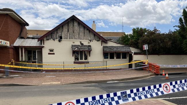 The home on Church Street, destroyed by fire overnight. Picture: Ryan Young