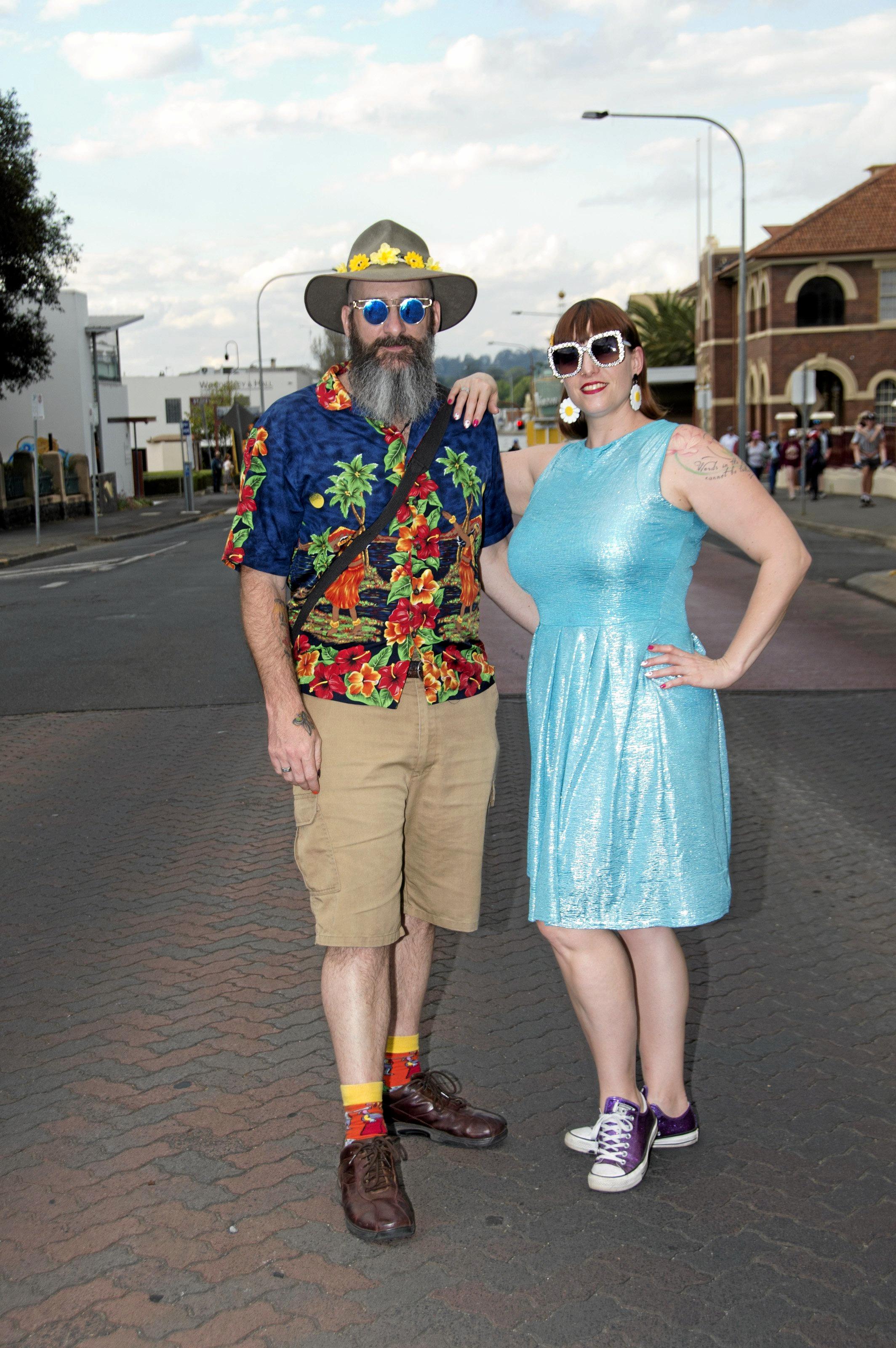 Carnival of Flowers 2019. Grand Central Floral parade. Rhonda Martindale and Cameron Smith. September 2019. Picture: Bev Lacey