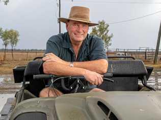 A KID IN MUD: Bowenville farmer Kim Bremner was pleased with the recent rain that fell across the Western Downs. Picture: Dominic Elsome