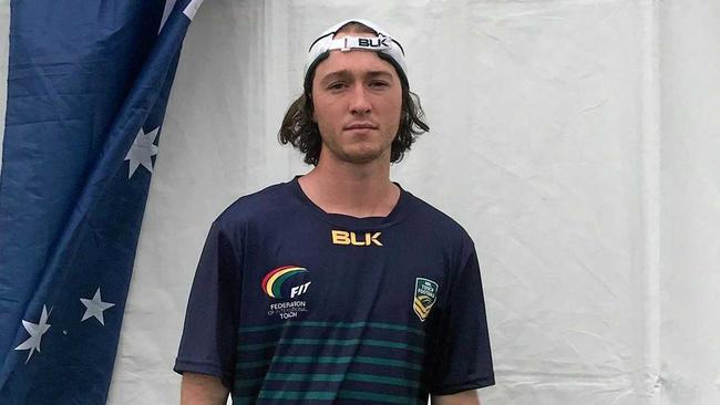 WORLD CHAMP: Cudgen Hornet Jakob Hall returned from Malaysia last week after winning the Youth Touch World Cup in the U18 division with Australia.